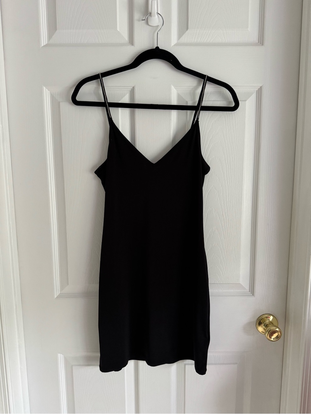 H&M Black Spaghetti Strap V-Neck Mini Dress